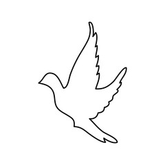 cute dove isolated icon