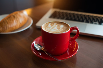 latte with laptop