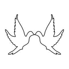 cute dove isolated icon