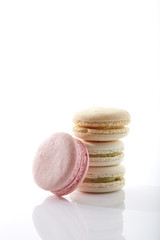 Sweet and colourful french macaroons
