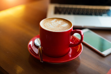 latte with laptop
