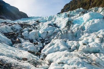 Deurstickers Gletsjers Fox-gletsjers Zuidelijk eiland, Nieuw-Zeeland