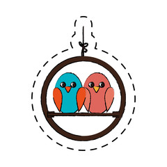 cute bird isolated icon