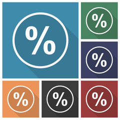 Button - Set - Schatten - Prozent-Zeichen Rabatt