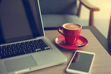 latte with laptop