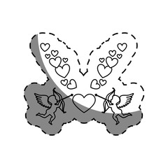 love card with cupid angel