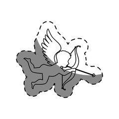 love card with cupid angel