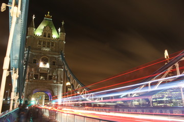 Fototapeta na wymiar Tower bridge London , long exposure night shot