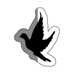 cute dove isolated icon