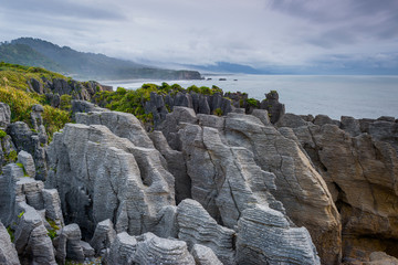 The Pancake Rocks, Paparoa National Park, New Zealand. 