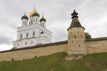 Kremlin in the city of Pskov.