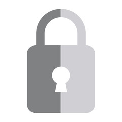 safe padlock isolated icon