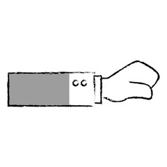 hand human fist isolated icon