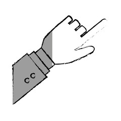 hand human pointer icon
