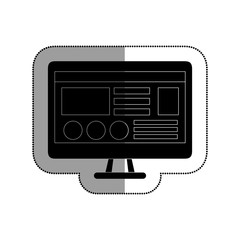 computer desktop with template icon