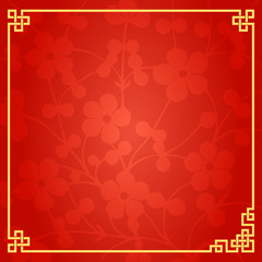Chinese Traditional Background, Plum Blossom, Flower, Winter