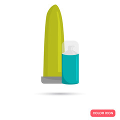 Vibrator and lubricant color flat icon for web and mobile design