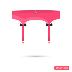 Suspenders for stockings color flat icon for web and mobile design