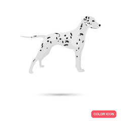 Dalmatian dog color flat icon for web and mobile design