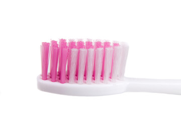 Closeup of toothbrush with round tip bristle