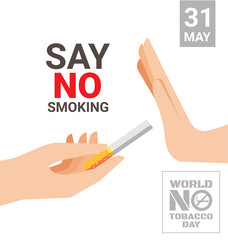 World No Tobacco Day for say no smoking concept