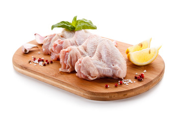 Raw chicken wings
