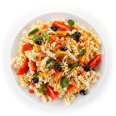 Pasta with colorful vegetables