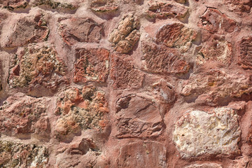 Red stone wall background