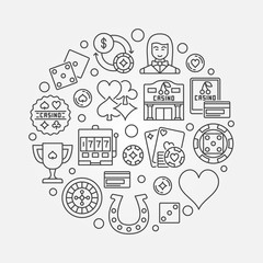 Gambling linear illustration