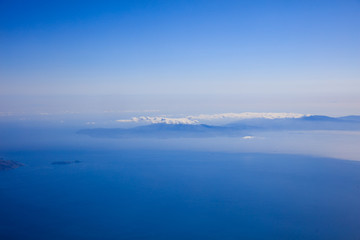 Aerial view of Greek islands