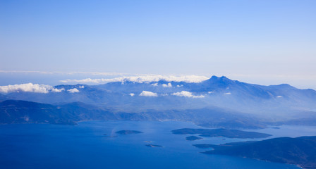 Obraz na płótnie Canvas Aerial view of Greek islands