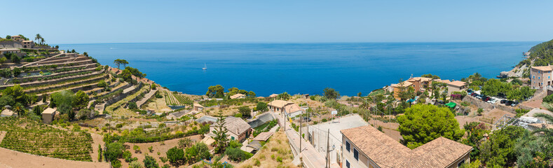Banyalbufar panorama sea view, Mallorca. Spain