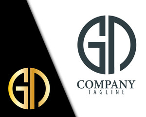 Initial Letter GN With Linked Circle Logo