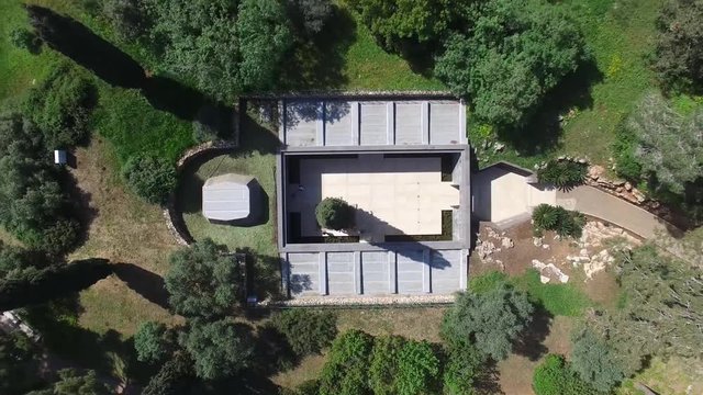 Baron Edmond James De Rothschild Mausoleum At Ramat Hanadiv Gardens - Aerial View