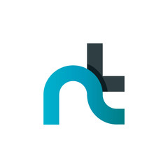 Initial Letter NT With Linked Circle Logo