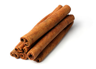 cinnamon isolated on white background