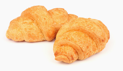 fresh croissant isolated on white background