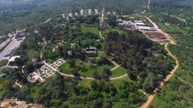 Baron Edmond James De Rothschild Mausoleum At Ramat Hanadiv Gardens - Aerial View