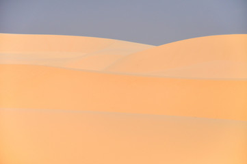 Sand dunes in the desert