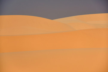 Sand dunes in the desert