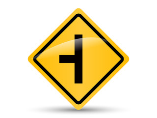 Warning sign with white background