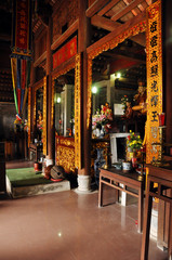 Interior of the Bich Dong pagoda, Ninh Binh, Vietnam