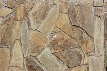wall covered with natural stone