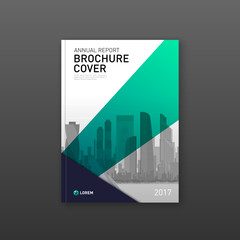 Brochure cover design template for construction or finance company.