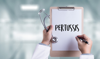 Pertussis  doctor hand working Professional Medical Concept