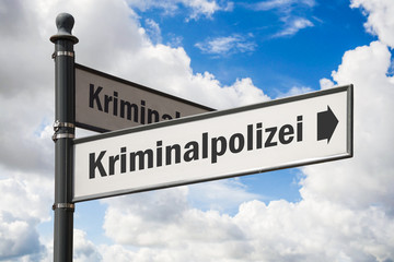 Fototapeta premium Schild 197 - Kriminalpolizei