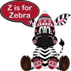 Z is for Zebra Alphabet Learning Illustration