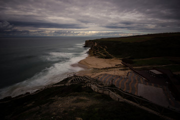 Beach of Ribeira de Ilhas in Ericeira Portugal. World Surf Reserve