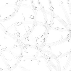 белый фон с нотами , векторная иллюстрация