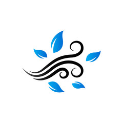 Duo Tone Icon - Blowing Leaves